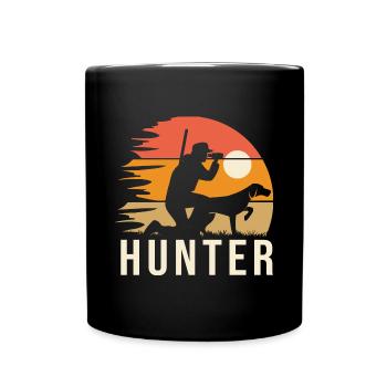 Jagd Jagd Cooles Geschenk für Jäger - Tasse einfarbig - Schwarz - Vorne