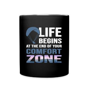 paragliding gleitschirm paragliding-zone glide - Tasse einfarbig - Schwarz - Vorne