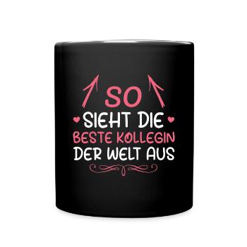 Arbeitskollegin Beste Kollegin Geschenk - Tasse einfarbig - Schwarz - Vorne