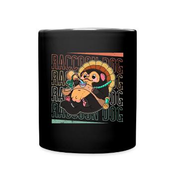 chien raton laveur chien raton laveur Enok Japon - Mug uni - noir - Devant