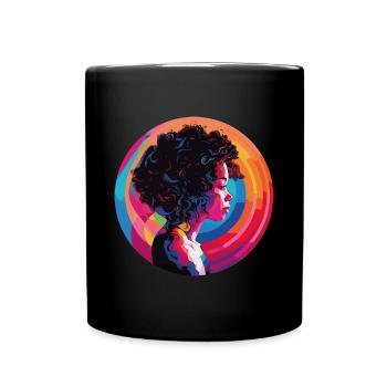 Dreaming Girl - Full Colour Mug - black - Front
