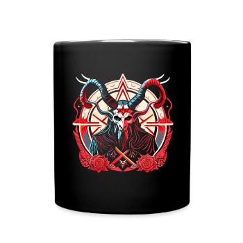 Baphomet - Luzifer - Teufel - Satan - 666 - Tasse einfarbig - Schwarz - Vorne