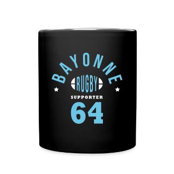 Rugby Bayonne supporter bayonnais 64 - Mug uni - noir - Devant