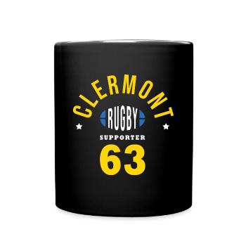 Rugby Clermont supporter club clermont 63 - Mug uni - noir - Devant