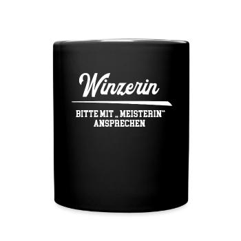 Winzerin Meisterin Prüfung Bestanden Ausbildung - Tasse einfarbig - Schwarz - Vorne