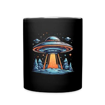 Cool Ufo Fan Gift Idea - Full Colour Mug - black - Front