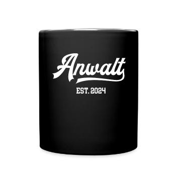 Anwalt Seit 2024 Jurist Jura Studium Anwälte - Tasse einfarbig - Schwarz - Vorne