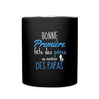 Fête des pères. Bonne fête des pères - Mug uni - noir - Devant