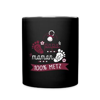 Metz Naissance bébé supporter club metz football - Mug uni - noir - Devant