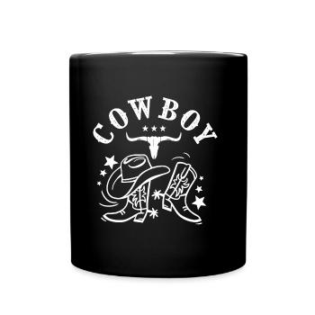 Cowboy country music dance country couple - Full Colour Mug - black - Front