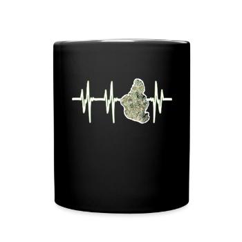 Heartbeat Weed - Full Colour Mug - black - Front