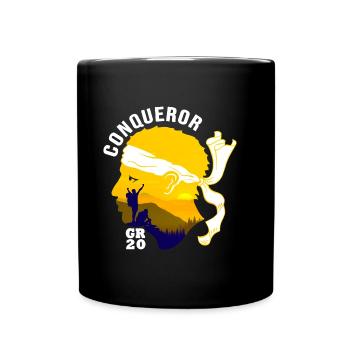 conquérant GR20 Corse randonnée - Mug uni - noir - Devant