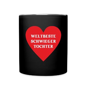 Beste Schwiegertochter Geburtstag Schwiegertöchter - Tasse einfarbig - Schwarz - Vorne