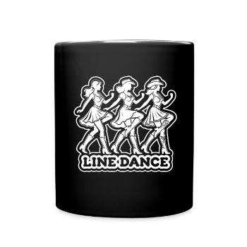 Mama tanzt Line Dance Line Dancing Mom - Full Colour Mug - black - Front