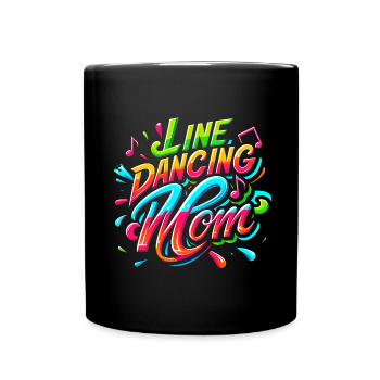 Mama tanzt Line Dance Line Dancing Mom - Full Colour Mug - black - Front