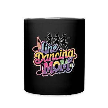 Mama tanzt Line Dance Line Dancing Mom - Full Colour Mug - black - Front