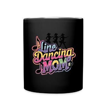 Mama tanzt Line Dance Line Dancing Mom - Full Colour Mug - black - Front