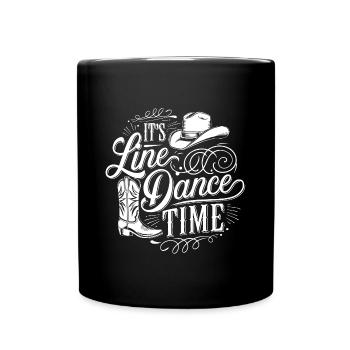 Line Dance Time Line Dancing Dancing - Full Colour Mug - black - Front
