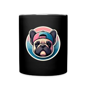 French Bulldog with Pastel Cap - Full Colour Mug - black - Front