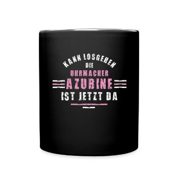 Uhrmacher Azubine Ausbildung Lehre Uhrmacherin - Tasse einfarbig - Schwarz - Vorne