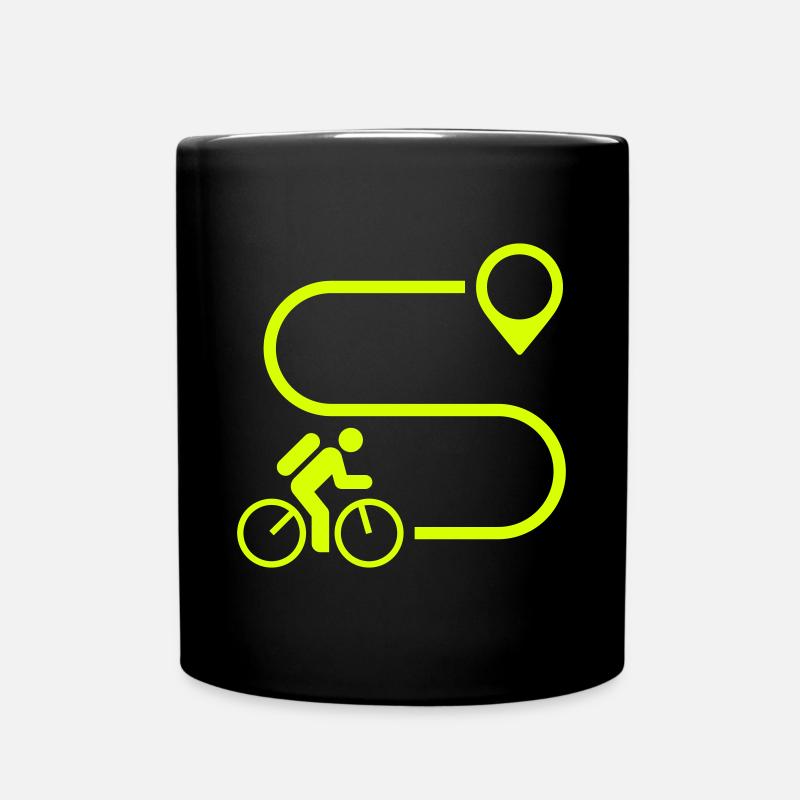 Cycliste, vélo, VTT, tour à vélo - Mug uni - noir