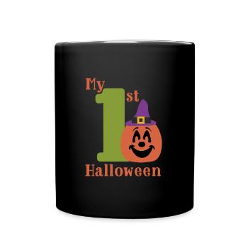 Halloween Baby Pumpkin Gift Idea Birth - Full Colour Mug - black - Front