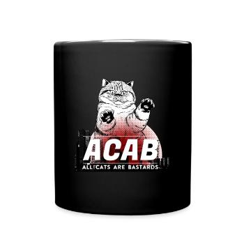 All Cats Are Bastards - ACAB - Full Colour Mug - black - Front