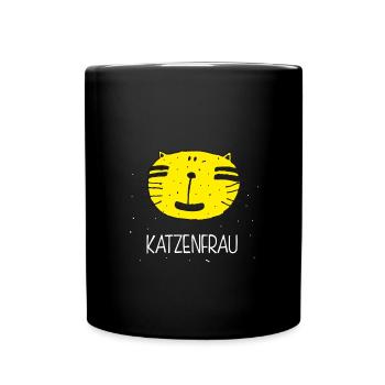 femme Cat. Cat. Fou. - Mug uni - noir - Devant