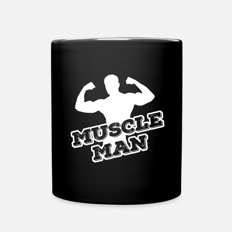 Muscle Man Bodybuilder Entraînement physique - Mug uni - noir