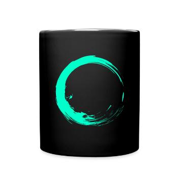 Kreis Design Bürste Vektor Türkis Neu - Mug uni - noir - Devant