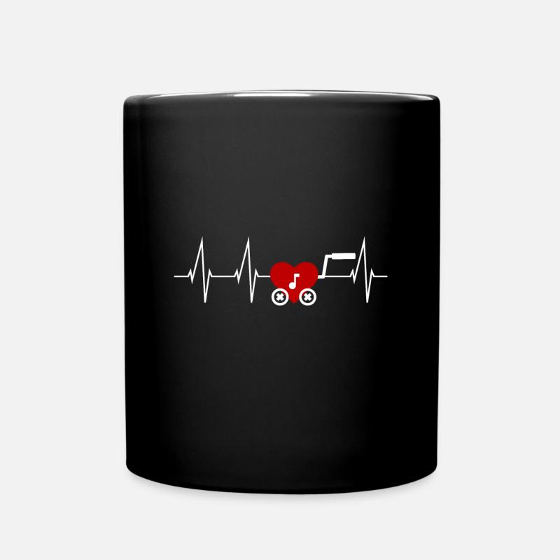 Drehorgel Herzschlag - Tasse einfarbig - Schwarz