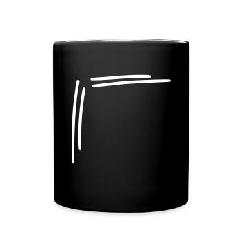 angular frame corner Vector - Full Colour Mug - black - Front