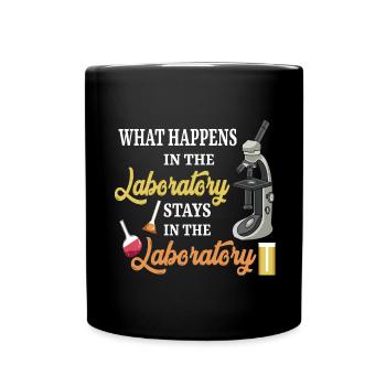 What Happens In The Laboratory Medizinlabor - Tasse einfarbig - Schwarz - Vorne