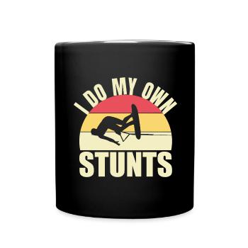 I Do My Own Stunts - Retro-Wasserski - Tasse einfarbig - Schwarz - Vorne