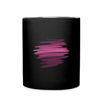 colors pink line gradient stroke - Full Colour Mug - black - Front