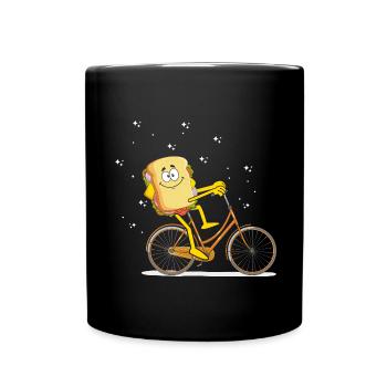 Cyclists Sandwich Cycling Bicycle Bread - Full Colour Mug - black - Front