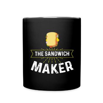Sandwich Macher Grillen Papa BBQ Sandwich - Tasse einfarbig - Schwarz - Vorne