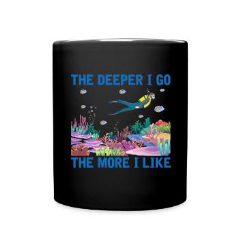 Diving Adventure Divers Sea Ocean - Full Colour Mug - black - Front