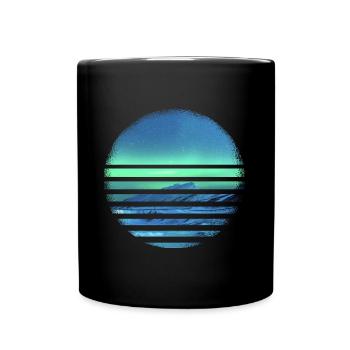 Northern Lights Aurora Borealis Northern Lights - Full Colour Mug - black - Front