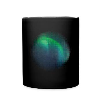 Northern Lights Aurora Borealis Northern Lights Island - Full Colour Mug - black - Front