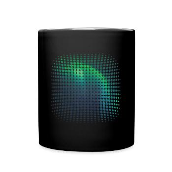 Polarlicht Aurora Borealis Nordlichter - Tasse einfarbig - Schwarz - Vorne