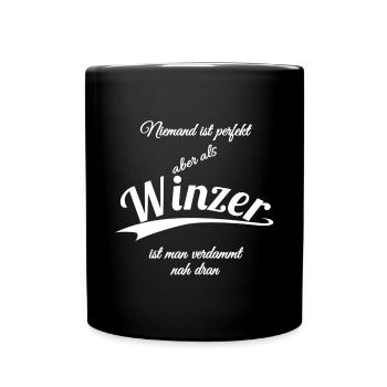 Winzer - Tasse einfarbig - Schwarz - Vorne