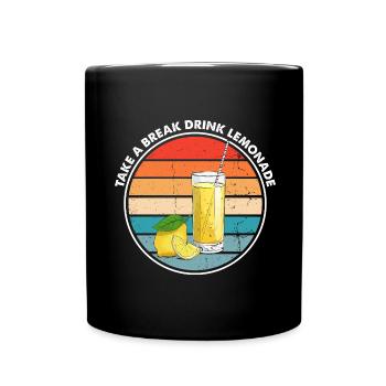 Lemon Design Lemonades Stand Boss Lemon Sale - Full Colour Mug - black - Front