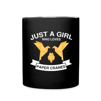 Conception d'origami japonais et origami kirigami - Mug uni - noir - Devant