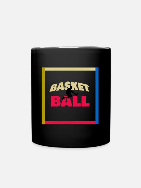 T shirt basketball - Mug uni - noir