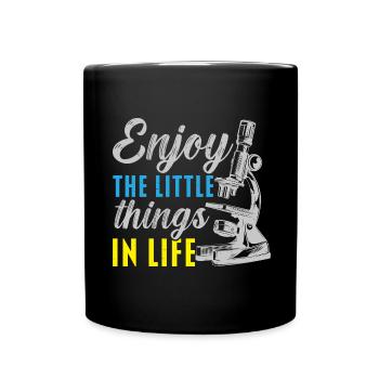 Enjoy the little things in life biologist - Full Colour Mug - black - Front