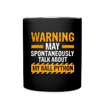 King python design pour les amateurs de serpents - Mug uni - noir - Devant