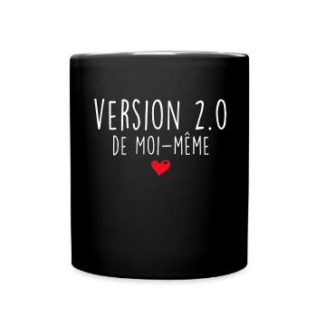 Femme Forte Version 2.0 De Moi-même - Mug uni - noir - Devant