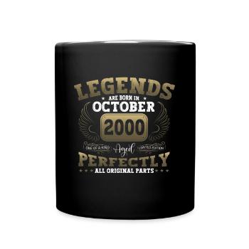 Legend October 2000 22nd Birthday Gift Fun - Full Colour Mug - black - Front