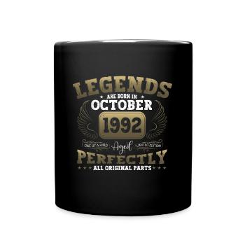 Légende Octobre 1992 30e anniversaire Cadeau Amusant - Mug uni - noir - Devant